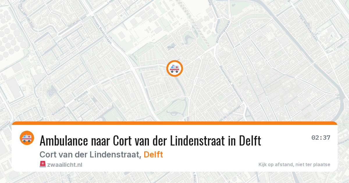 Ambulance naar Cort van der Lindenstraat in Delft — 20 jun 2026