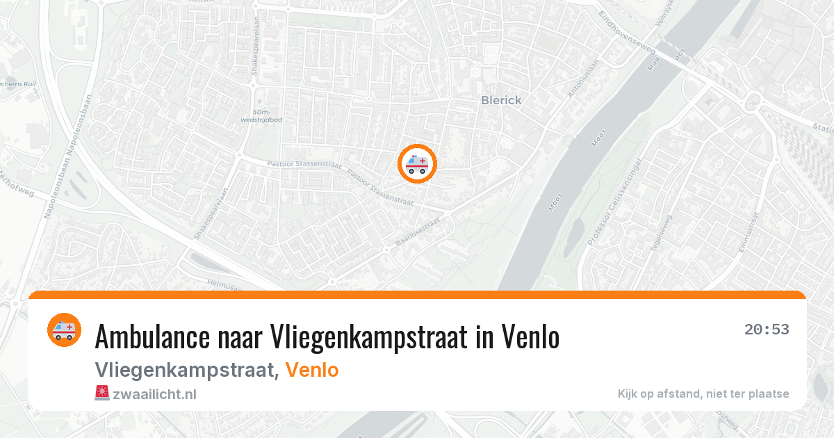 Ambulance naar Vliegenkampstraat in Venlo — 26 jul 2026