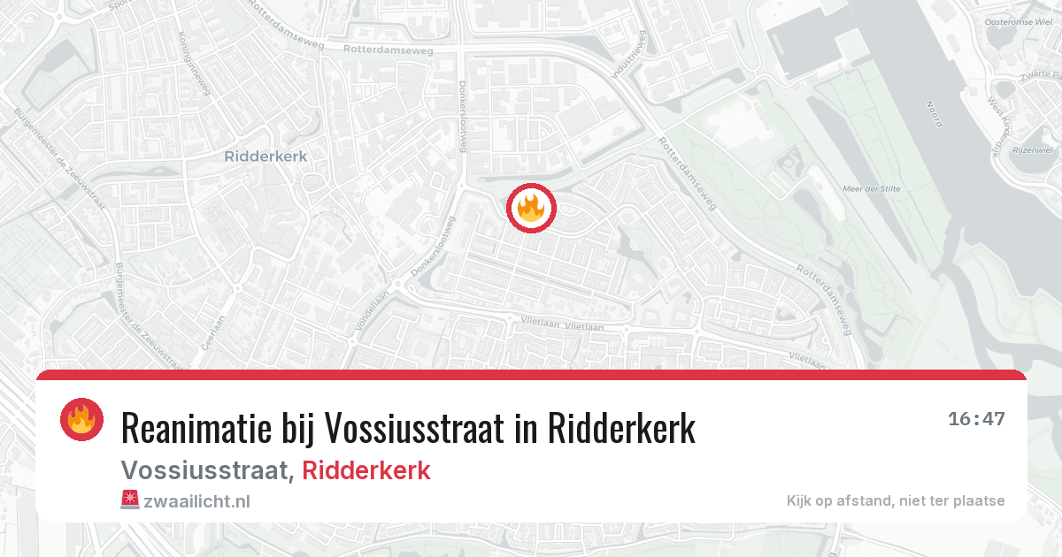Reanimatie bij Vossiusstraat in Ridderkerk — 27 mrt 2026