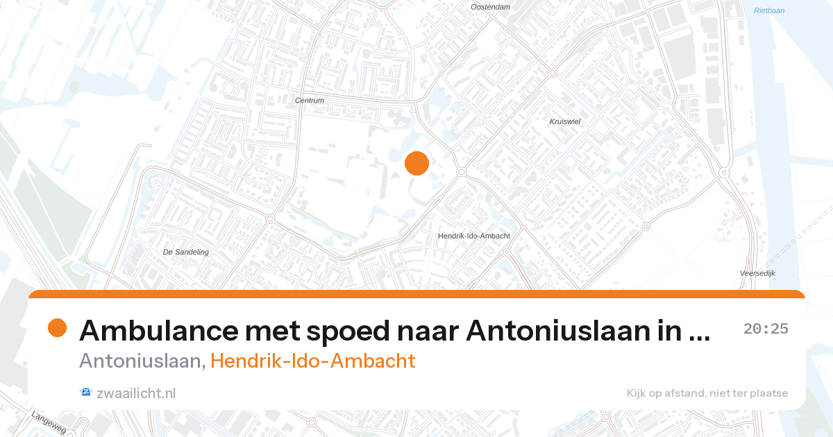 Ambulance met spoed naar Antoniuslaan in Hendrik-Ido-Ambacht — 28 aug 2026
