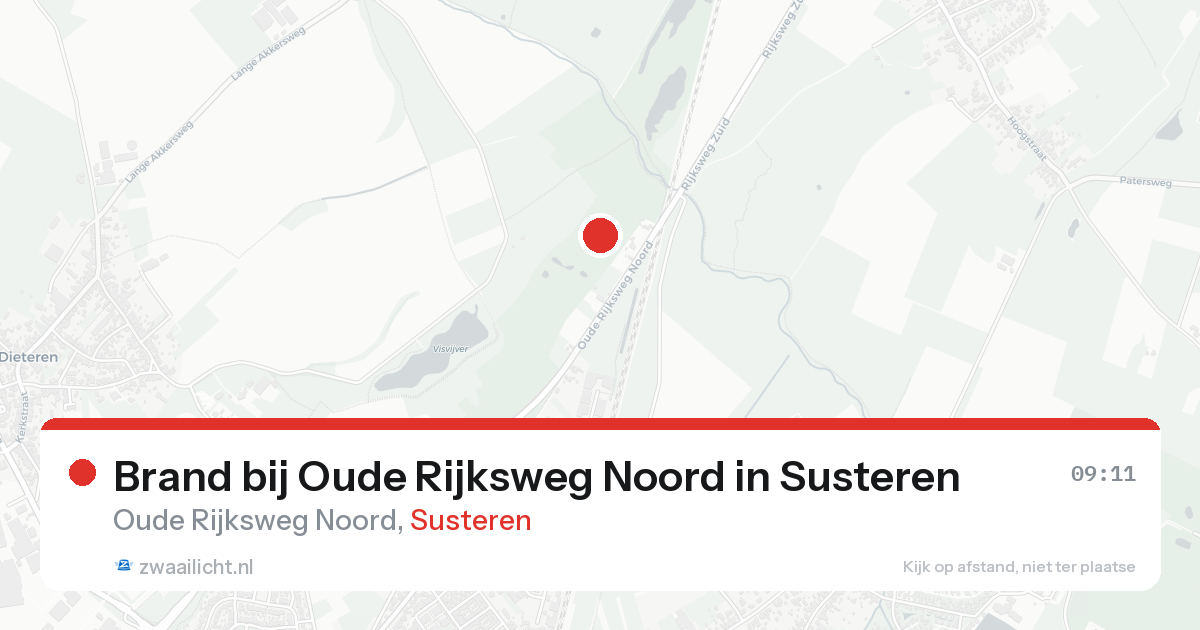 Brand bij Oude Rijksweg Noord in Susteren — 6 aug 2026
