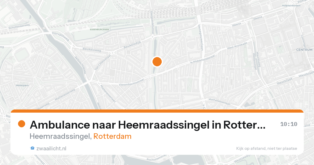 Ambulance naar Heemraadssingel in Rotterdam — 25 aug 2026