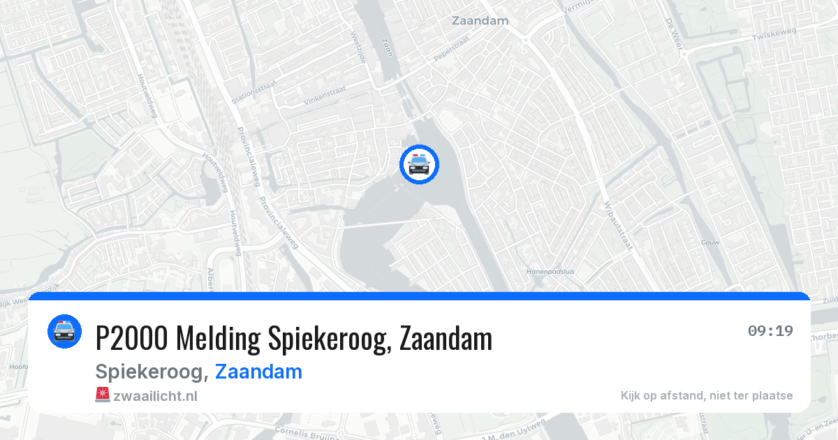 P2000 Melding Spiekeroog, Zaandam — 15 mei 2026
