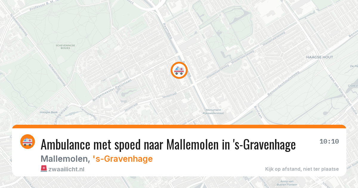 Ambulance met spoed naar Mallemolen in 's-Gravenhage — 20 mrt 2026