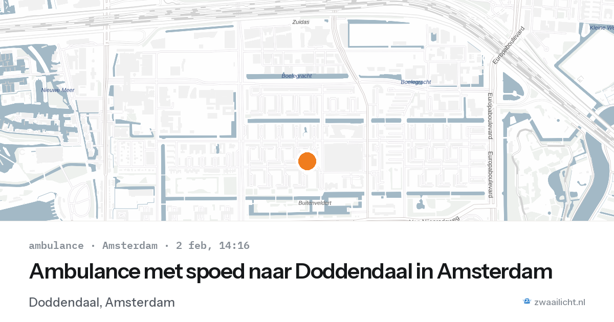 Ambulance met spoed naar Doddendaal in Amsterdam — 2 feb 2026