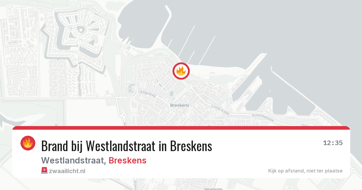 Brand bij Westlandstraat in Breskens — 11 aug 2026