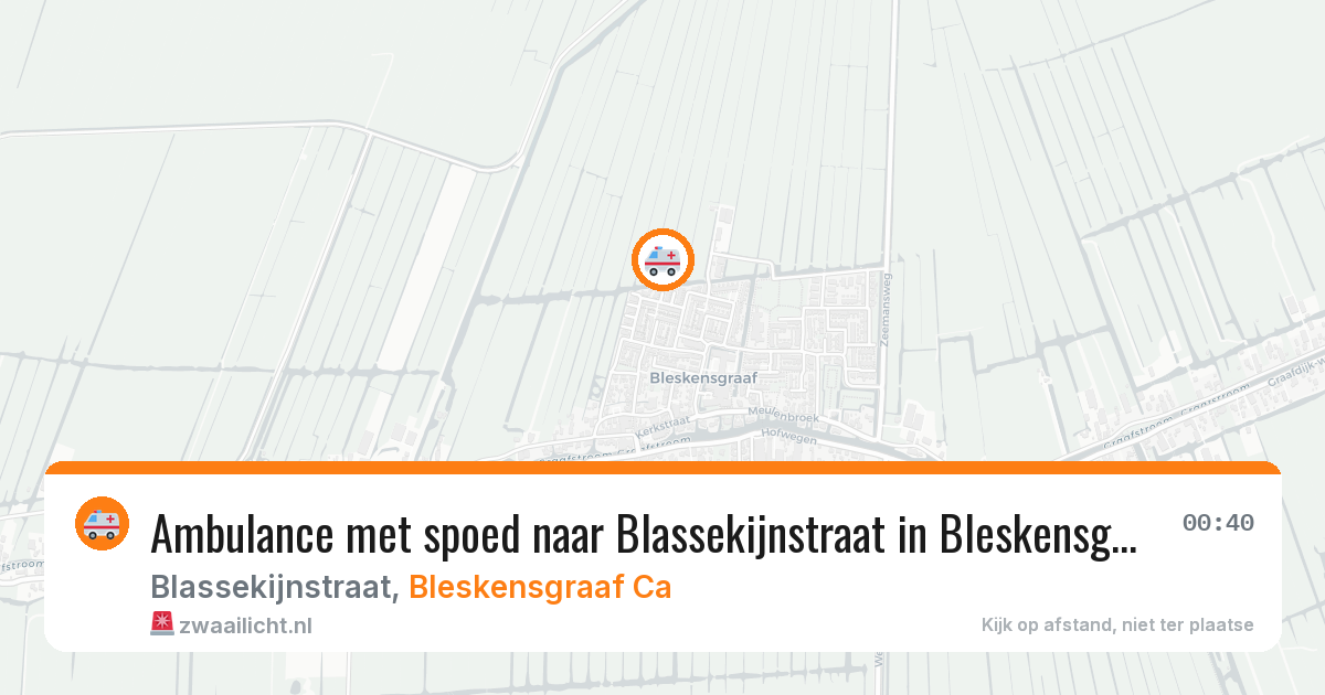 Ambulance met spoed naar Blassekijnstraat in Bleskensgraaf Ca — 24 mrt 2026