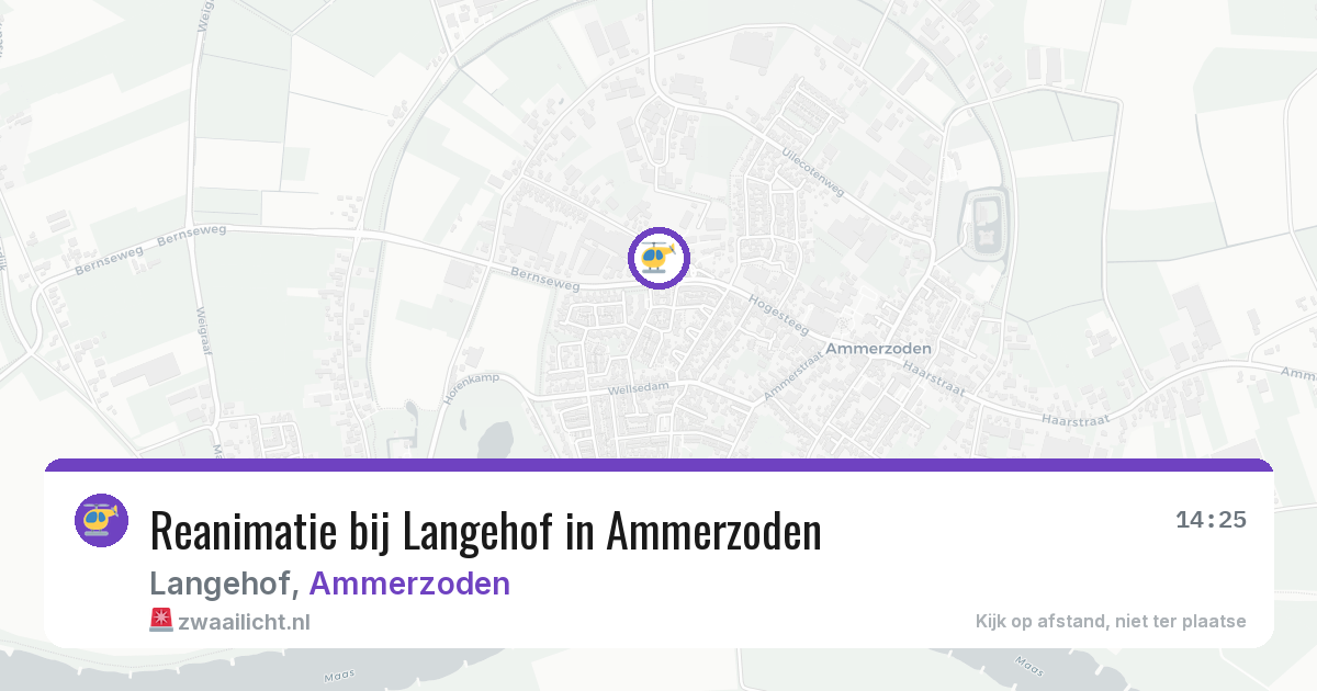 Reanimatie bij Langehof in Ammerzoden — 22 jun 2026