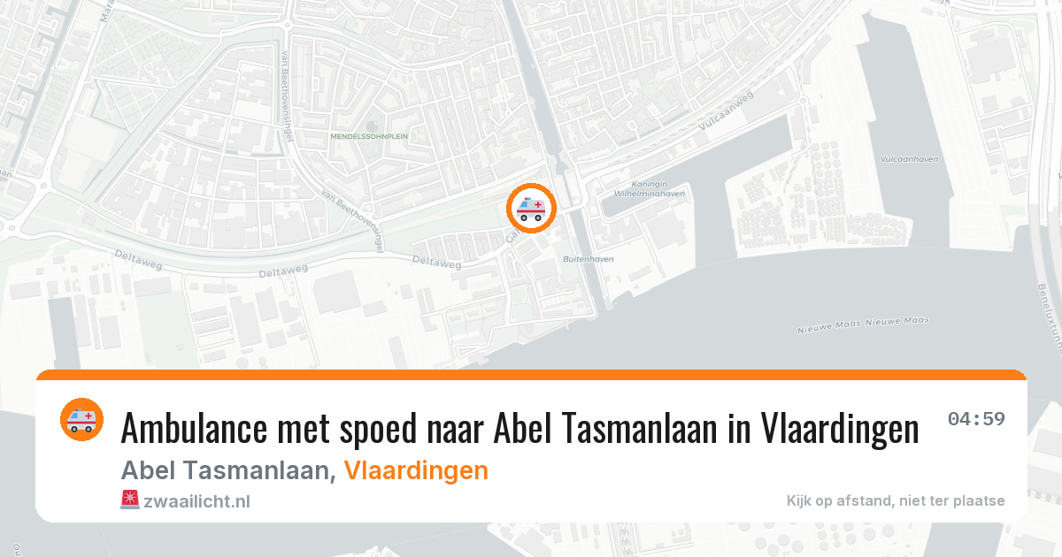 Ambulance met spoed naar Abel Tasmanlaan in Vlaardingen — 7 jun 2026