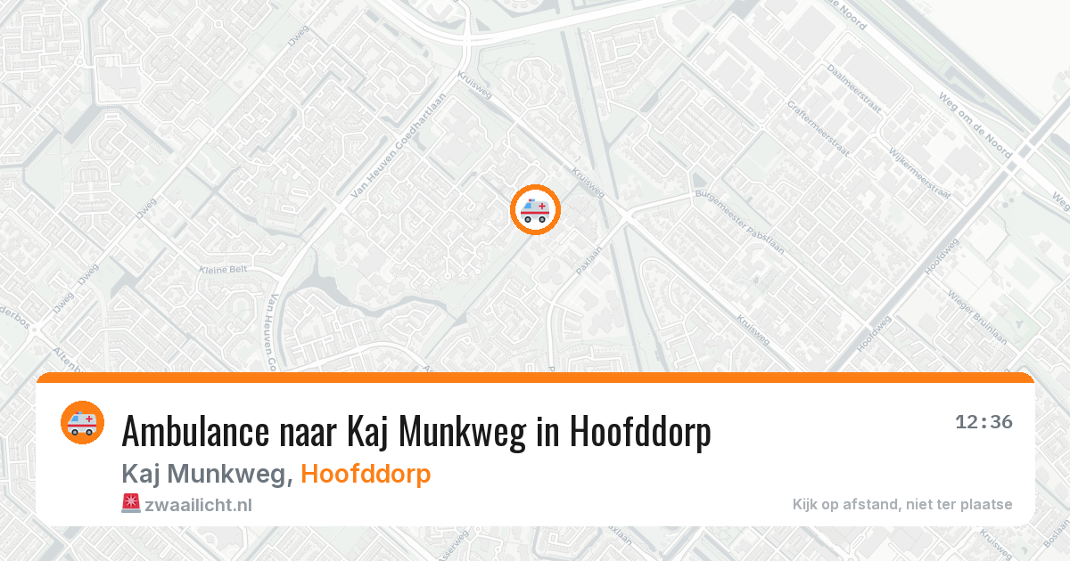 Ambulance naar Kaj Munkweg in Hoofddorp — 9 jul 2026