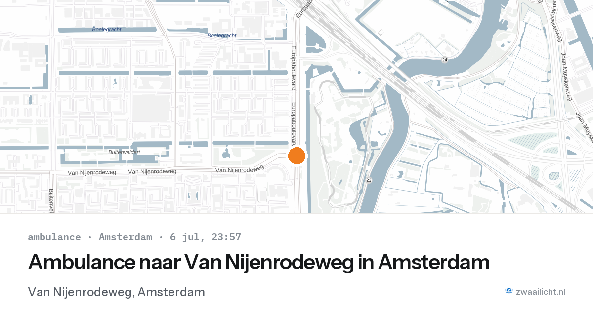 Ambulance naar Van Nijenrodeweg in Amsterdam — 6 jul 2026