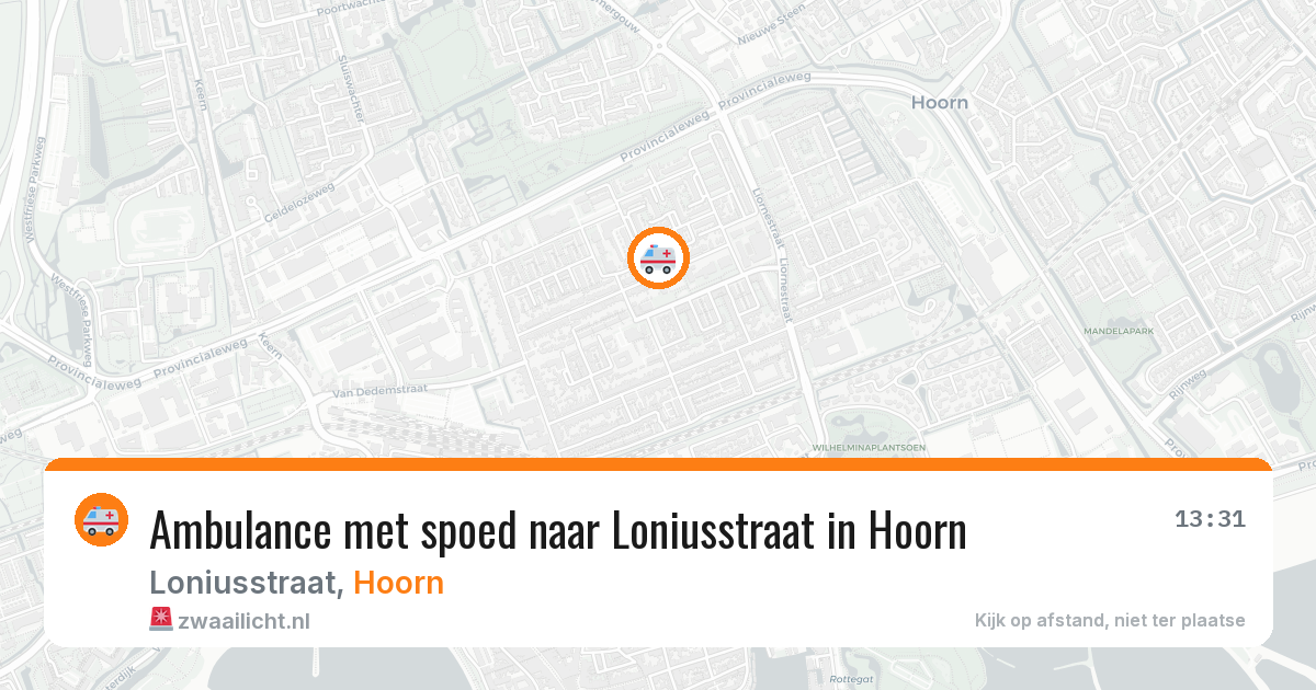 Ambulance met spoed naar Loniusstraat in Hoorn — 14 apr 2026