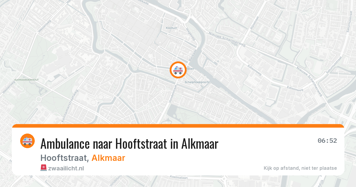 Ambulance naar Hooftstraat in Alkmaar — 1 aug 2026