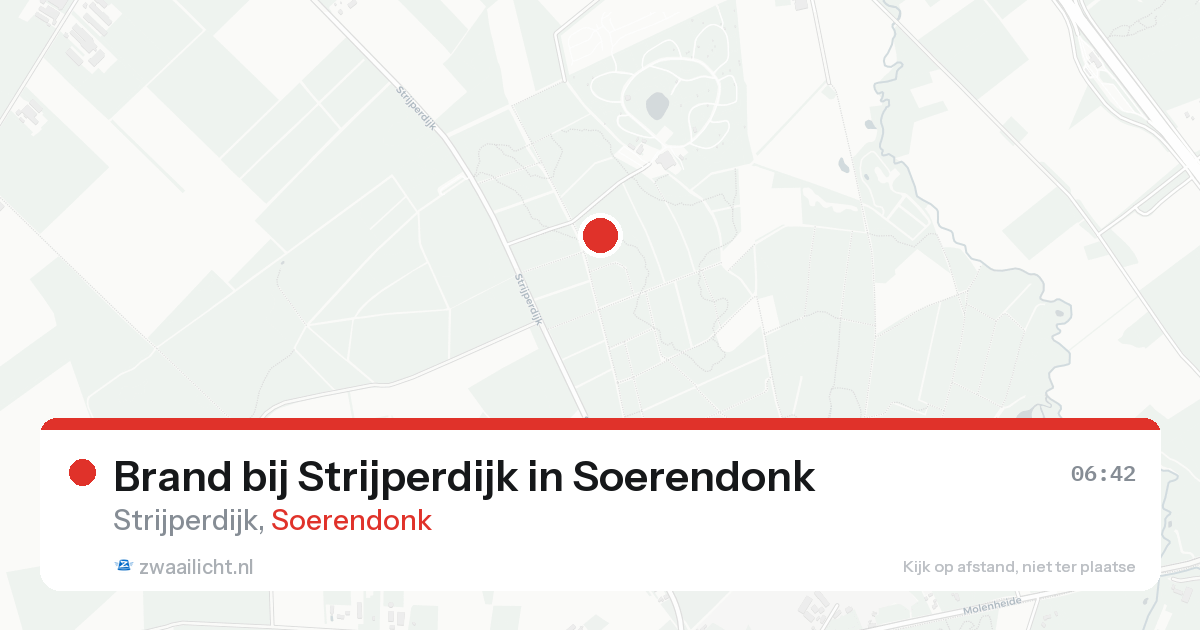 Brand bij Strijperdijk in Soerendonk — 21 aug 2026