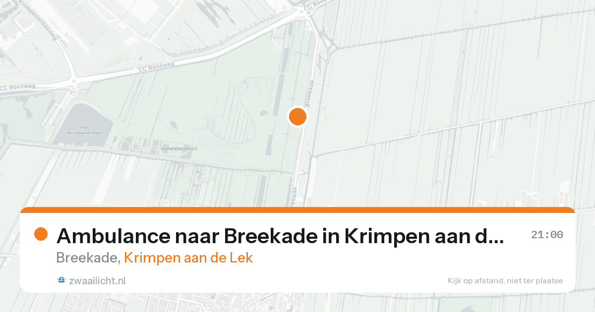 Ambulance naar Breekade in Krimpen aan de Lek — 17 aug 2026