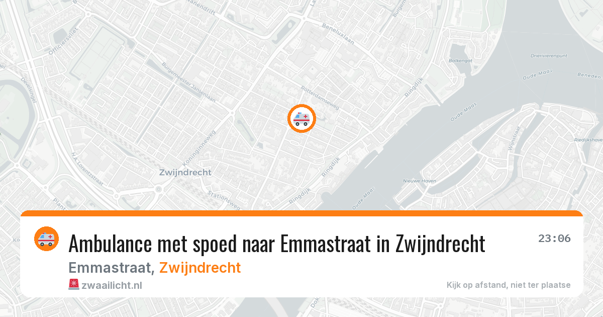 Ambulance met spoed naar Emmastraat in Zwijndrecht — 28 mei 2026