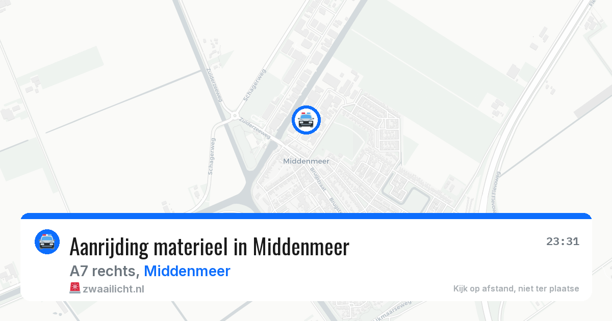 Aanrijding materieel in Middenmeer — 27 jun 2026