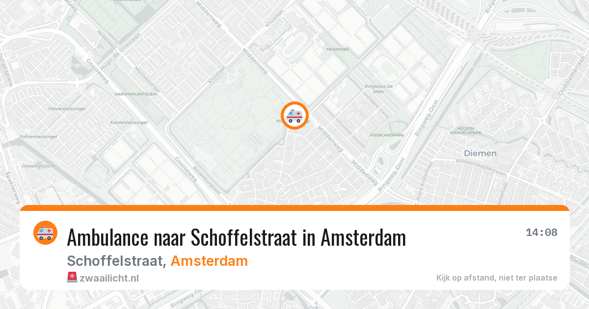 Ambulance naar Schoffelstraat in Amsterdam — 10 apr 2026