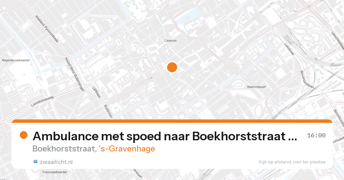 Ambulance met spoed naar Boekhorststraat in 's-Gravenhage — 27 aug 2026