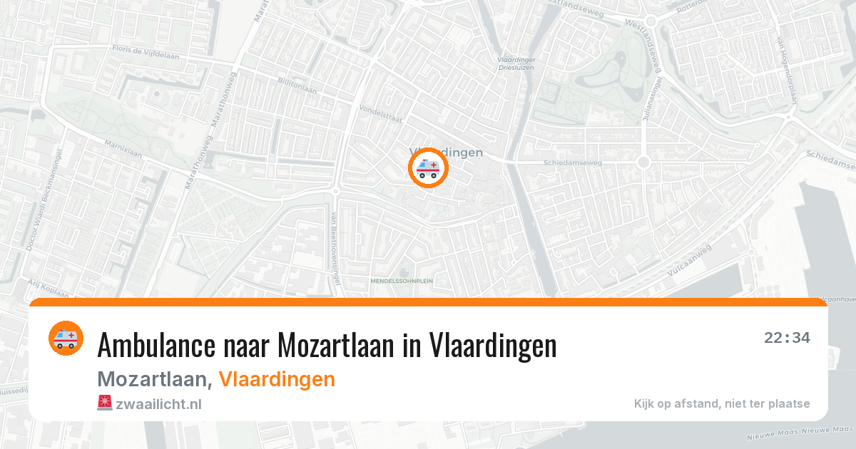 Ambulance naar Mozartlaan in Vlaardingen — 14 mei 2026