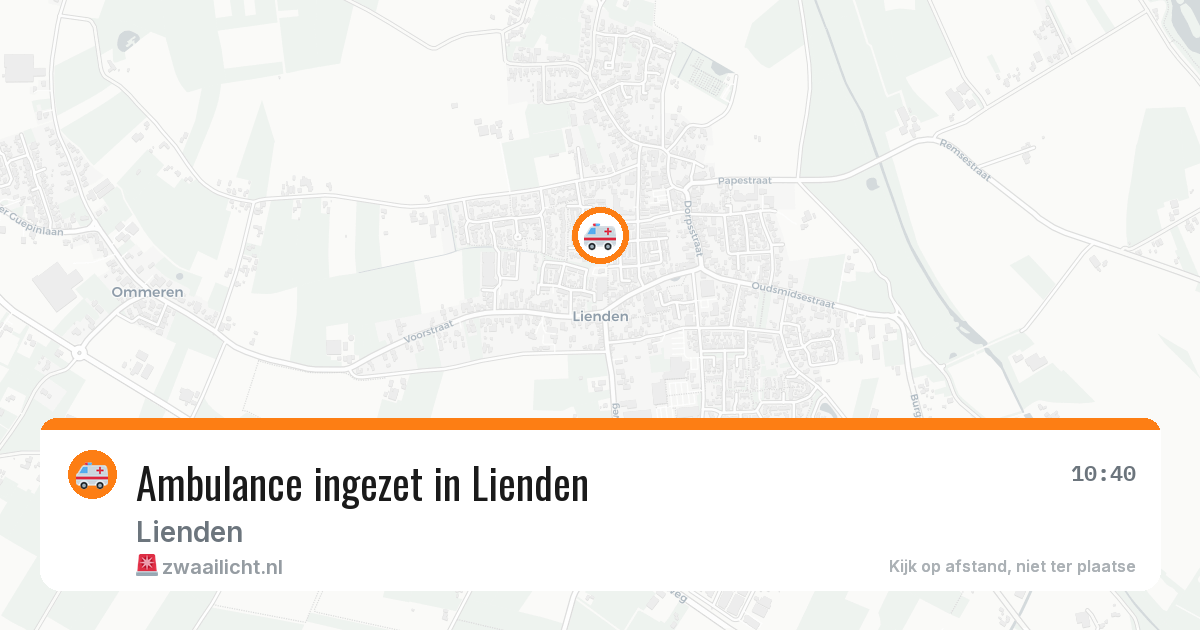 Ambulance ingezet in Lienden — 7 mei 2026