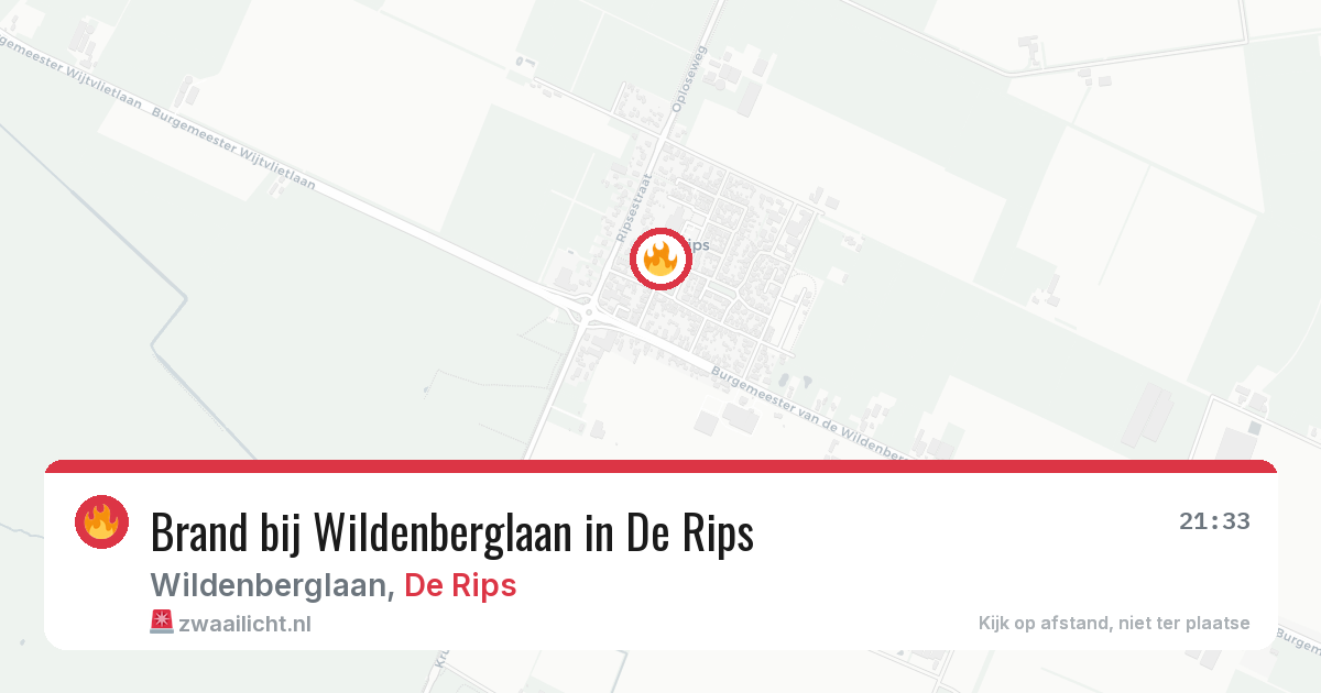 Brand bij Wildenberglaan in De Rips — 2 jun 2026