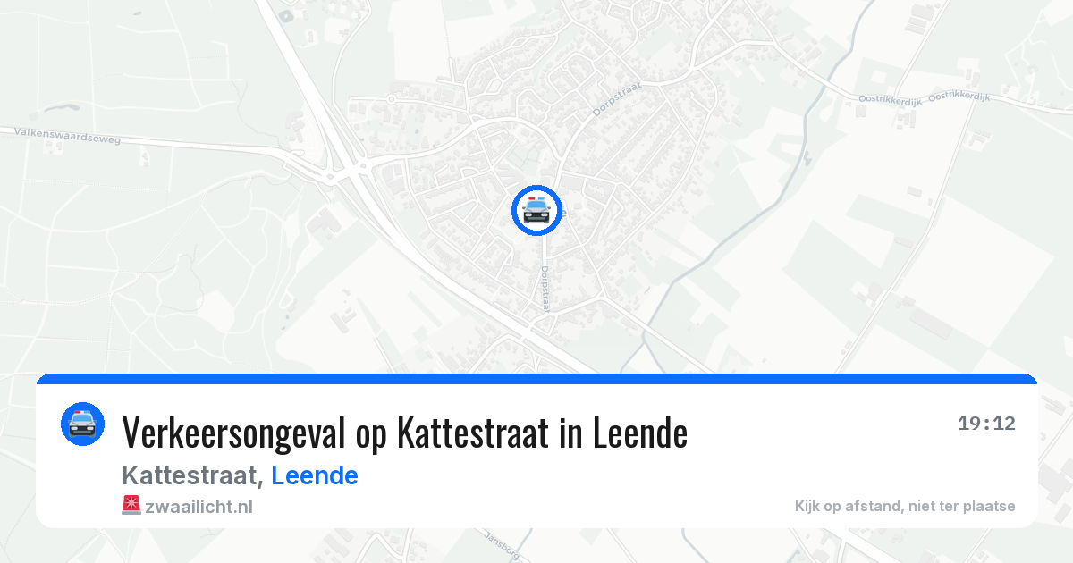 Verkeersongeval op Kattestraat in Leende — 22 apr 2026