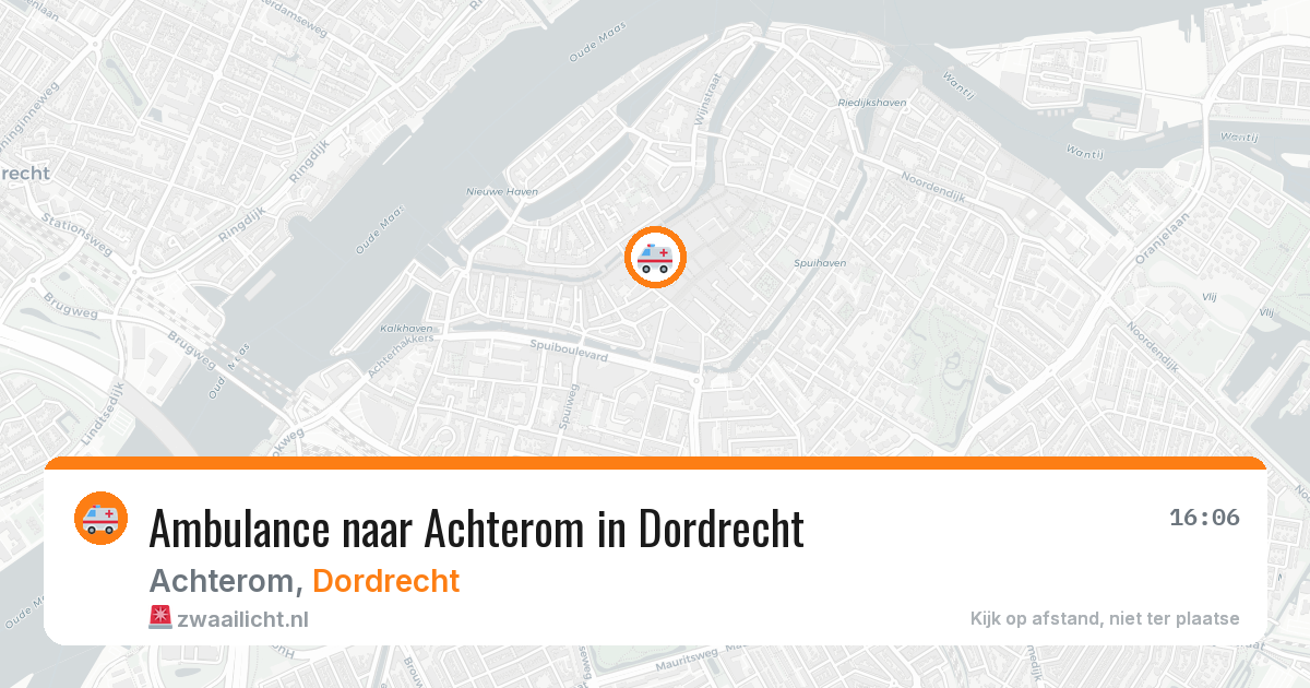 Ambulance naar Achterom in Dordrecht — 3 jul 2026