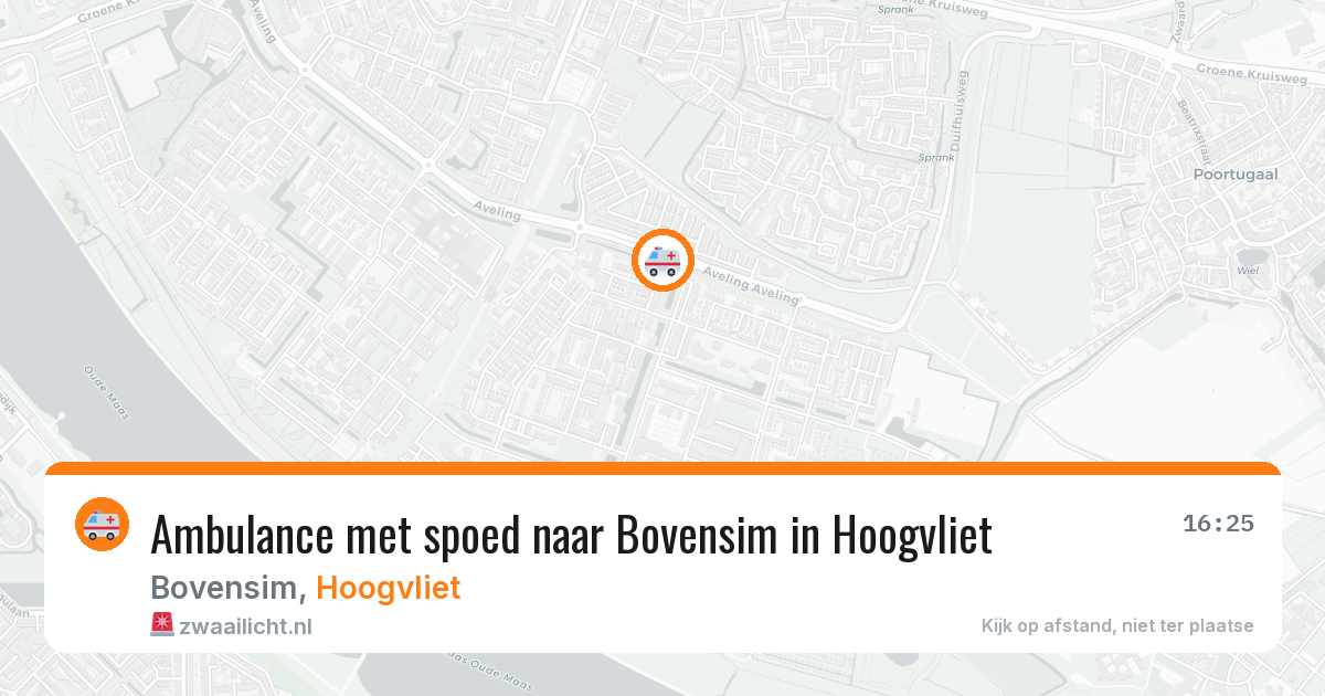 Ambulance met spoed naar Bovensim in Hoogvliet — 10 aug 2026