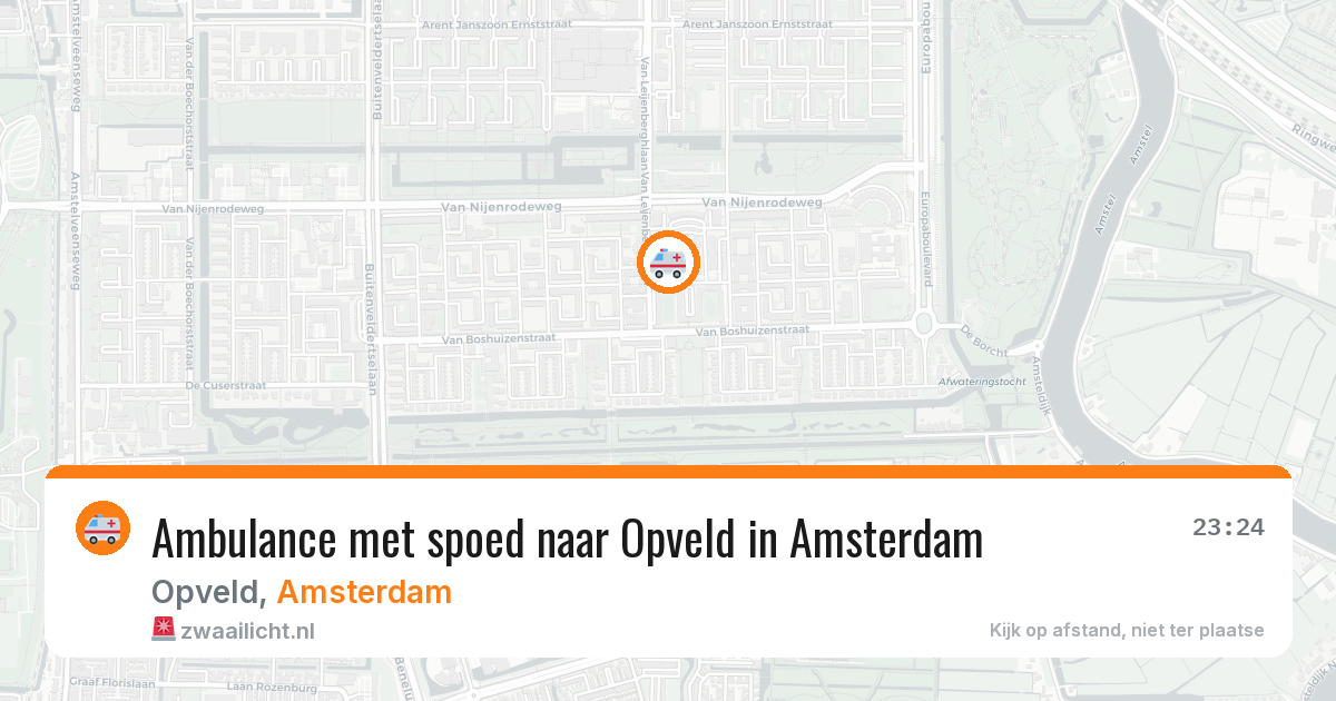 Ambulance met spoed naar Opveld in Amsterdam — 17 mei 2026