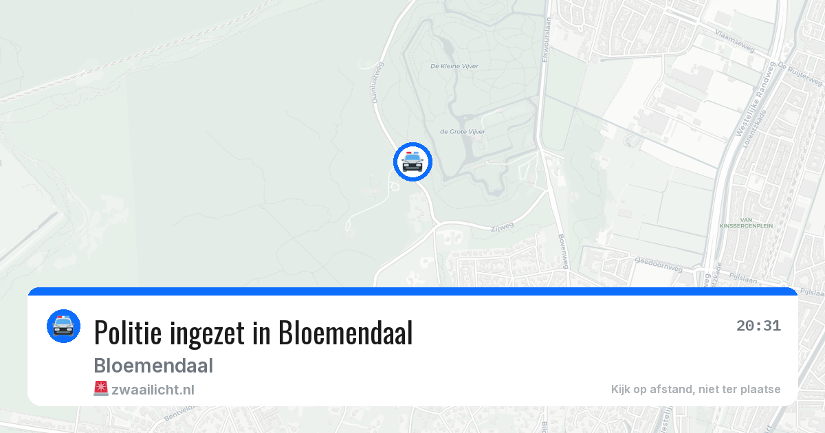 Politie ingezet in Bloemendaal — 24 mei 2026 | 🚨 Zwaailicht.nl