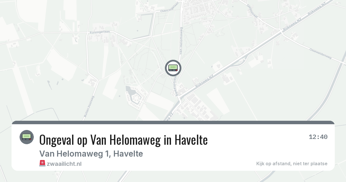 Ongeval op Van Helomaweg in Havelte — 31 jan 2026