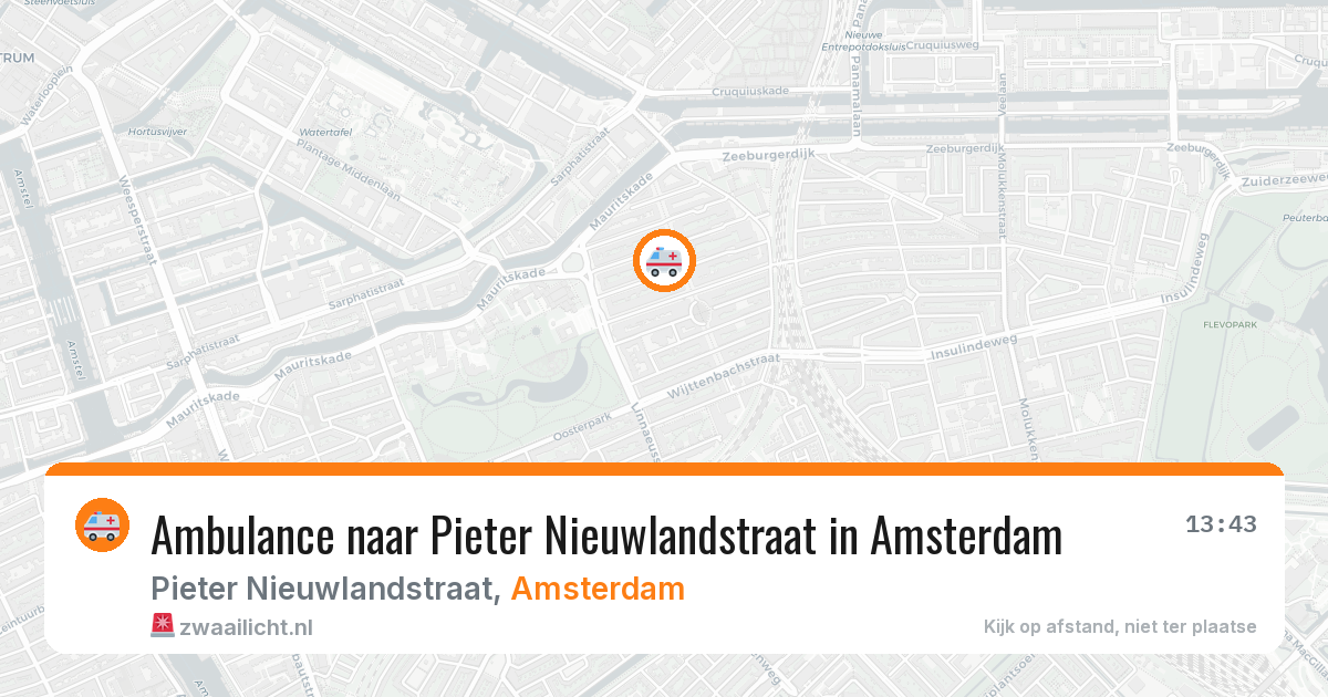 Ambulance naar Pieter Nieuwlandstraat in Amsterdam — 18 jul 2026