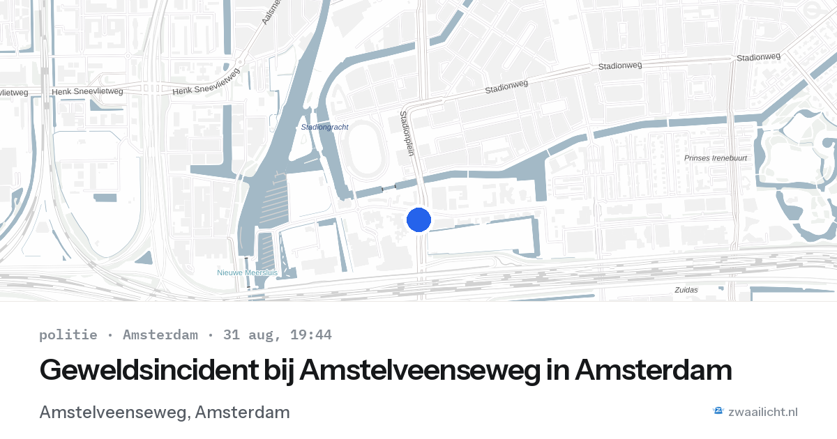 Geweldsincident bij Amstelveenseweg in Amsterdam — 31 aug 2026