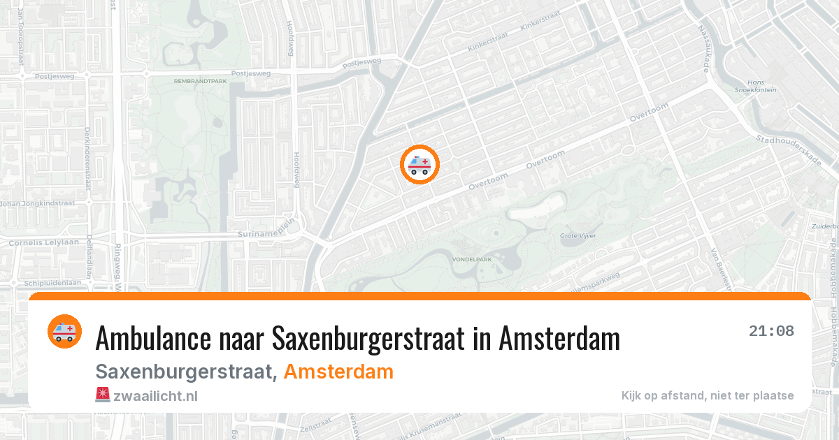Ambulance naar Saxenburgerstraat in Amsterdam — 18 mrt 2026