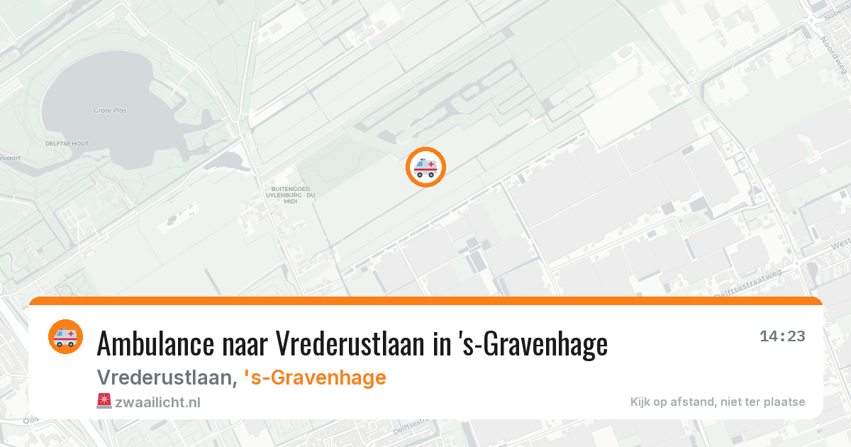 Ambulance naar Vrederustlaan in 's-Gravenhage — 1 apr 2026