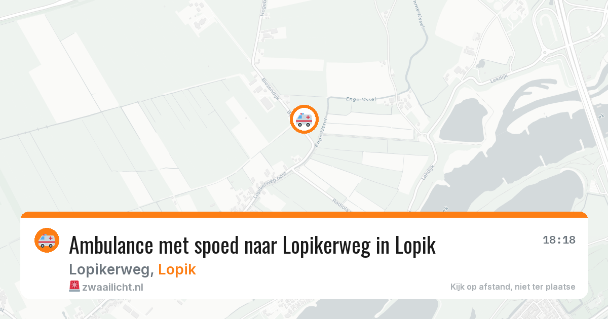 Ambulance met spoed naar Lopikerweg in Lopik — 16 mrt 2026