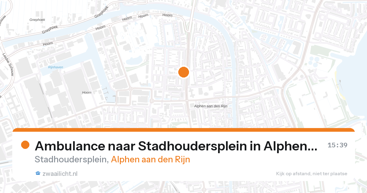 Ambulance naar Stadhoudersplein in Alphen aan den Rijn — 22 mrt 2026