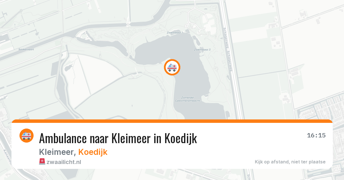 Ambulance naar Kleimeer in Koedijk — 24 jun 2026