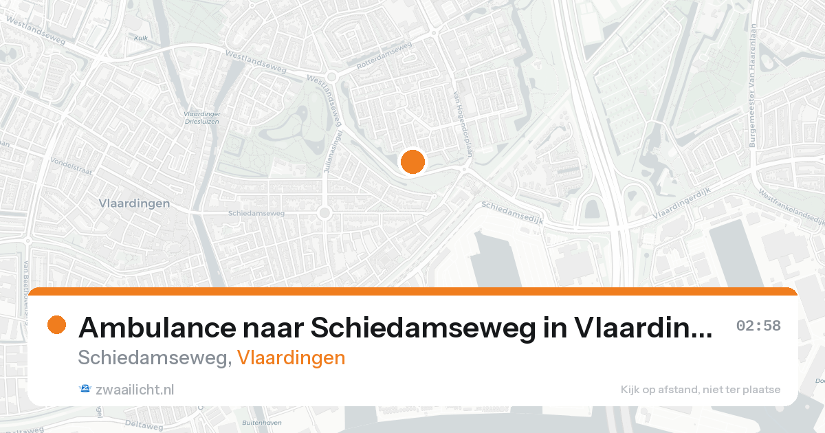 Ambulance naar Schiedamseweg in Vlaardingen — 13 jul 2026