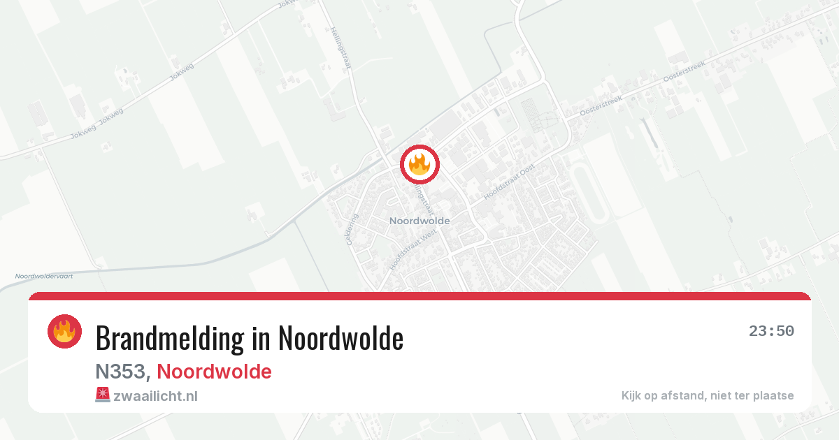 Brandmelding in Noordwolde — 19 jun 2026
