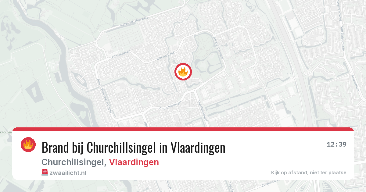 Brand bij Churchillsingel in Vlaardingen — 24 jul 2026