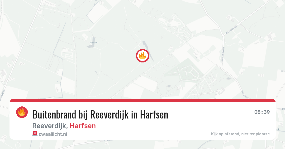 Buitenbrand bij Reeverdijk in Harfsen — 5 aug 2026