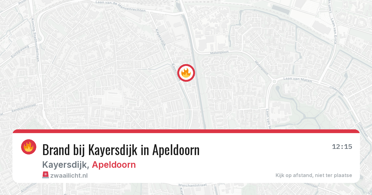 Brand bij Kayersdijk in Apeldoorn — 21 apr 2026