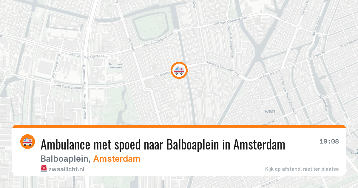 Ambulance met spoed naar Balboaplein in Amsterdam — 19 jun 2026