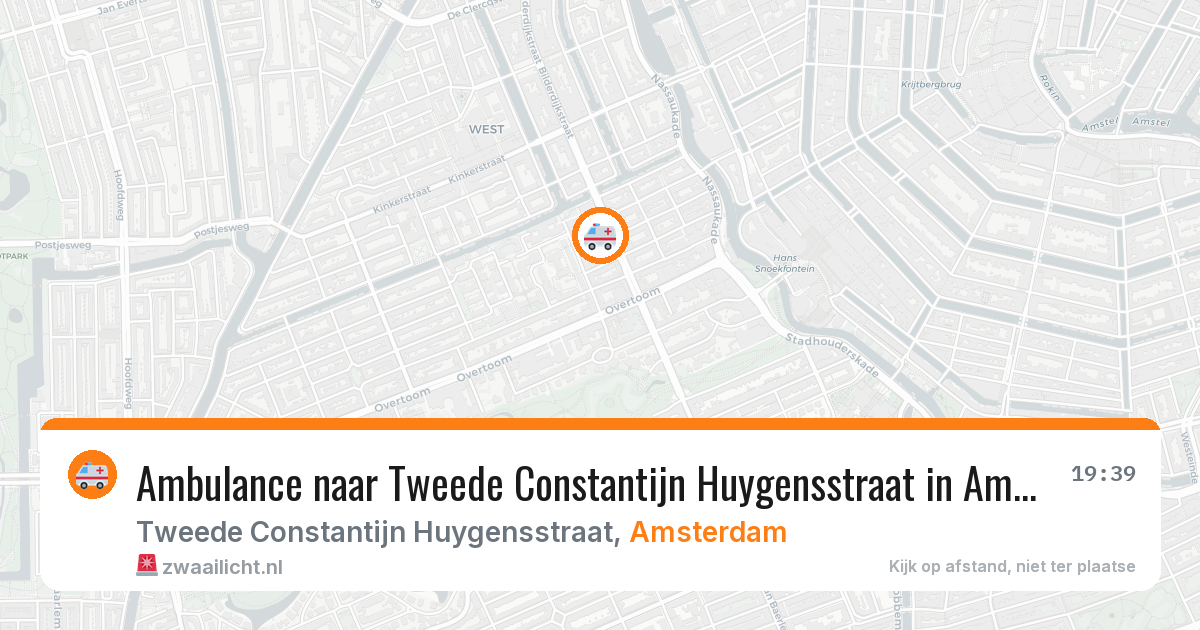Ambulance naar Tweede Constantijn Huygensstraat in Amsterdam — 14 jun 2026