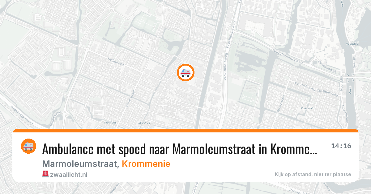 Ambulance met spoed naar Marmoleumstraat in Krommenie — 15 mei 2026