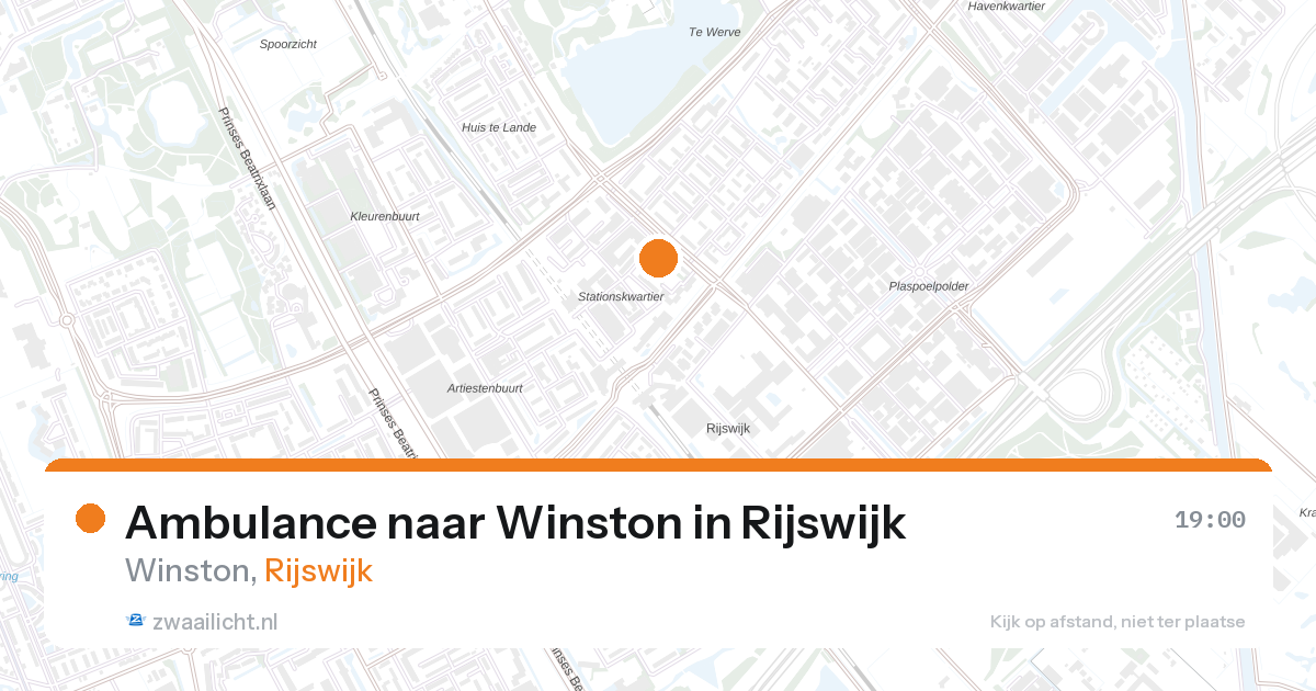 Ambulance naar Winston in Rijswijk — 26 aug 2026