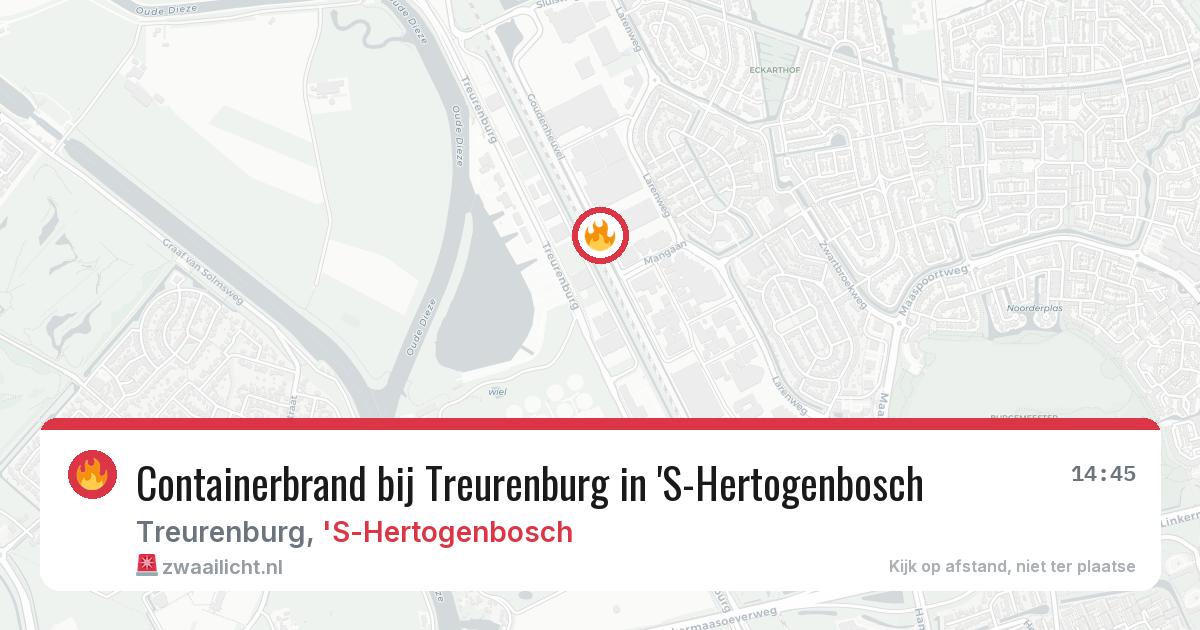 Containerbrand bij Treurenburg in 'S-Hertogenbosch — 26 mei 2026