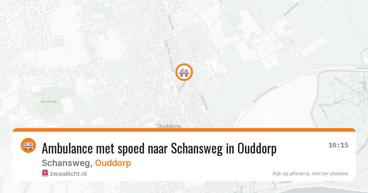 Ambulance met spoed naar Schansweg in Ouddorp — 11 apr 2026